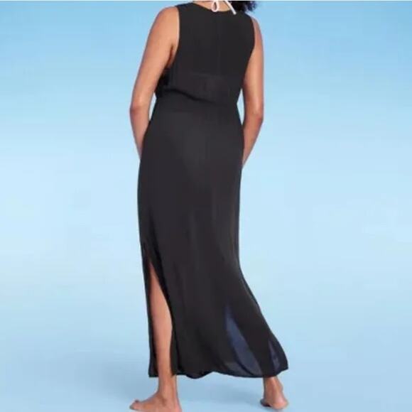 Kona Sol Sheer Tank Duster Coverup S/M Black - Picture 4 of 11